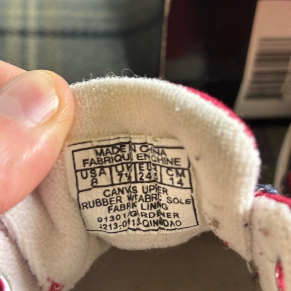 Toddler Ralph Lauren Polo sneakers red gardener vulcanized Toddler size 8 - Picture 3 of 8